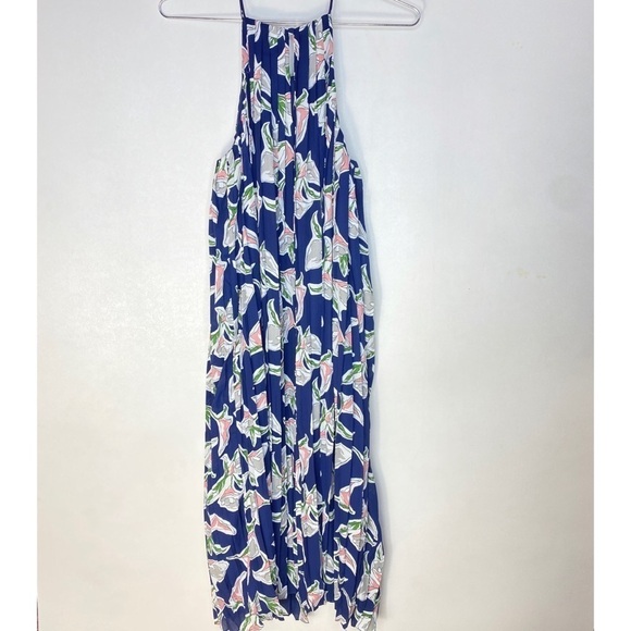 J.O.A. High Neck Pleated Floral Midi Dress Sz M - Picture 12 of 12